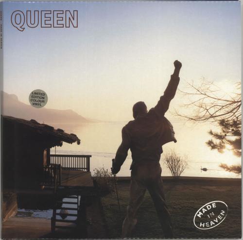 Queen Made In Heaven - Cream Vinyl - Stickered UK vinyl LP album